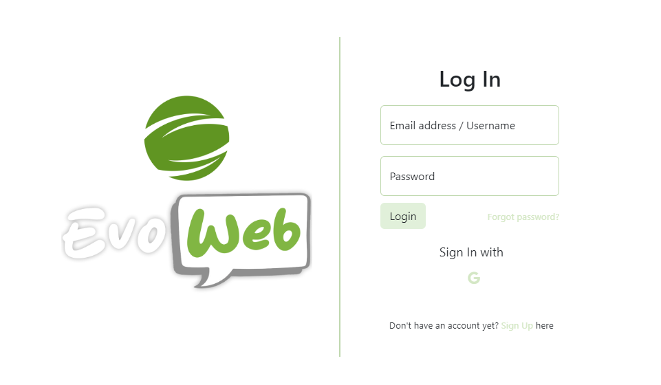 Login page design